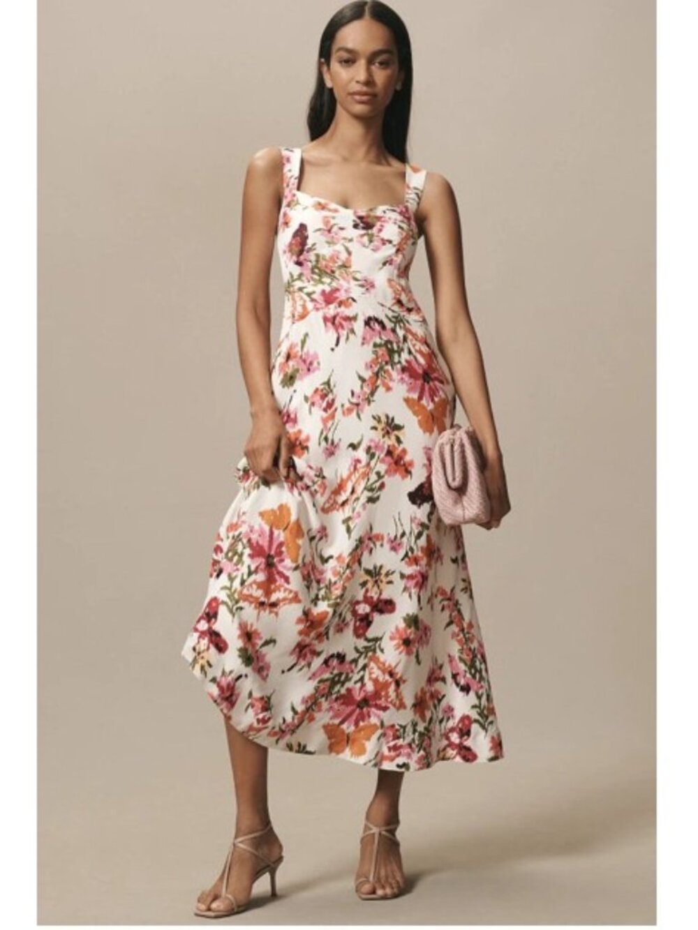 Maeve Anthropologie The Jocelyn Sleeveless Slip Floral Maxi Dress Large